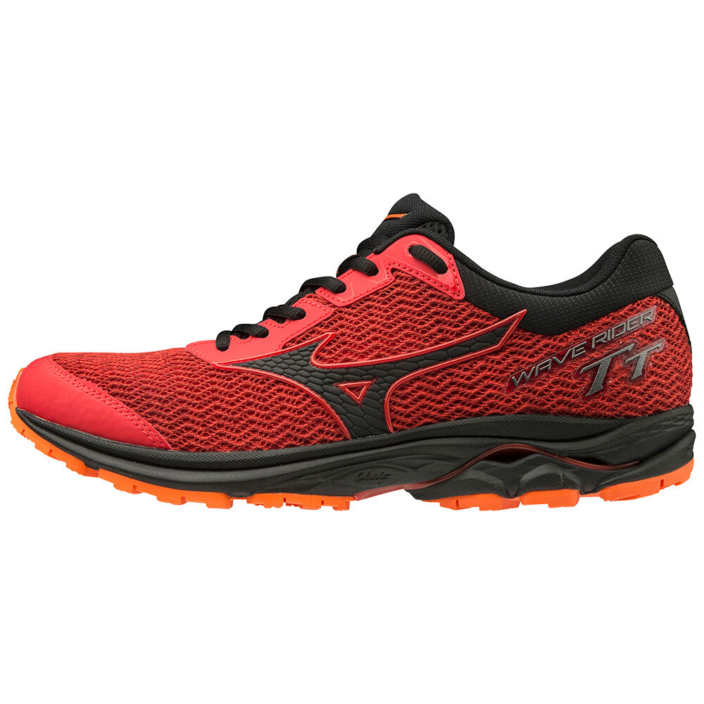 Tenis Para Trilha Mizuno WAVE RIDER TT - Homem - Vermelhas/Pretas/Laranja - XMSKF4302